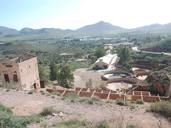 Rodalquilar as seen from the gold mine Almeria province in Andalucia