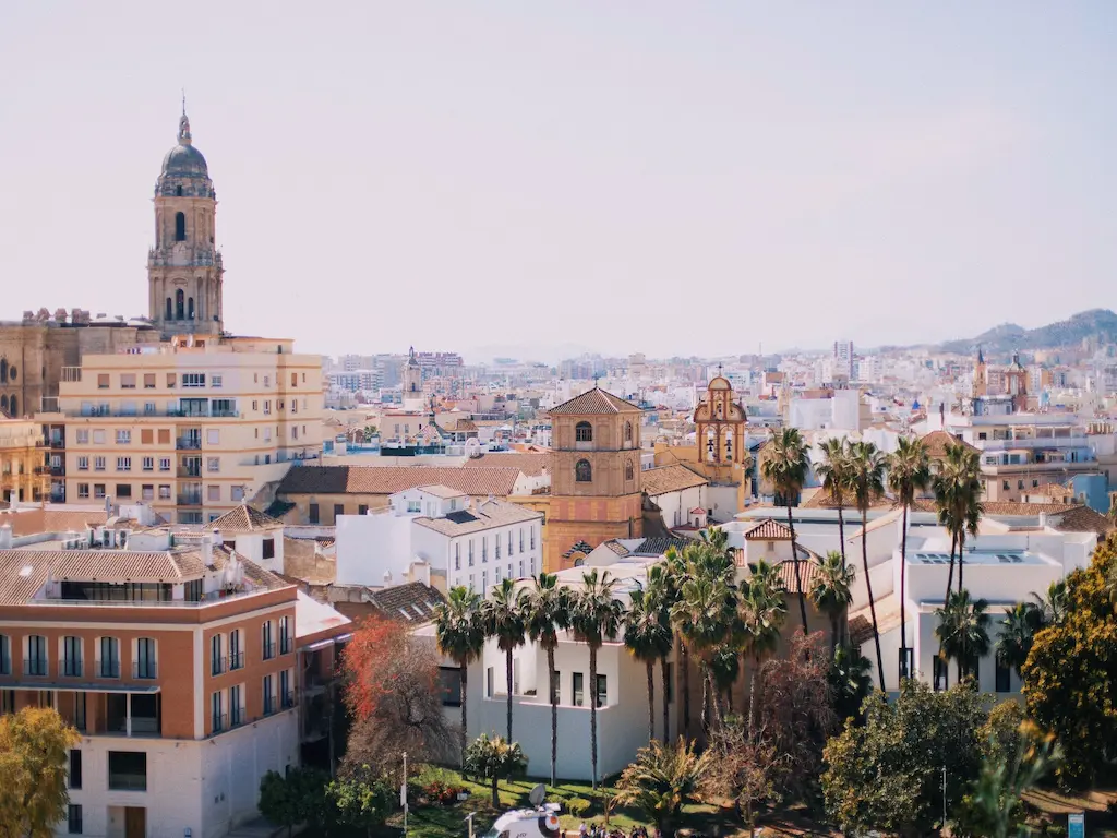 Aerial view of Malaga City 