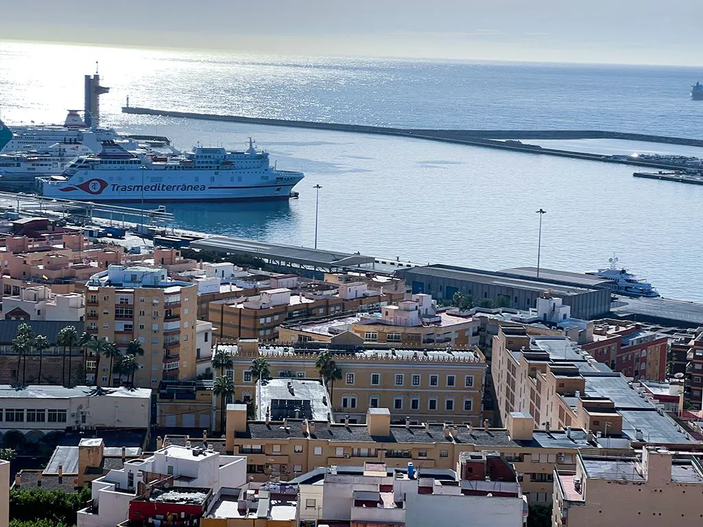 The modern port of Almeria