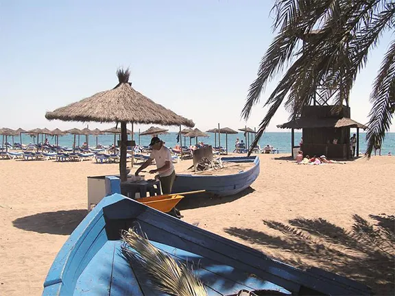 Marbella beach on the Costa del Sol