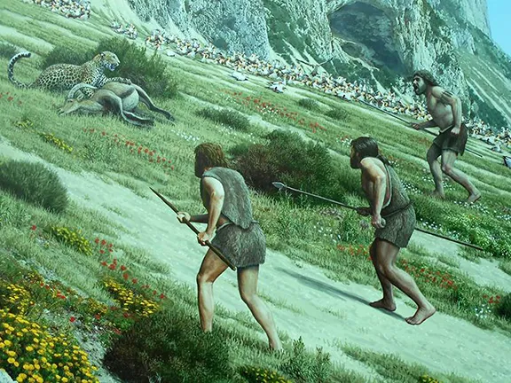 Neanderthals hunting on Gibraltar