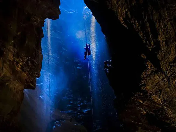Caving or spelunking in Andalucia