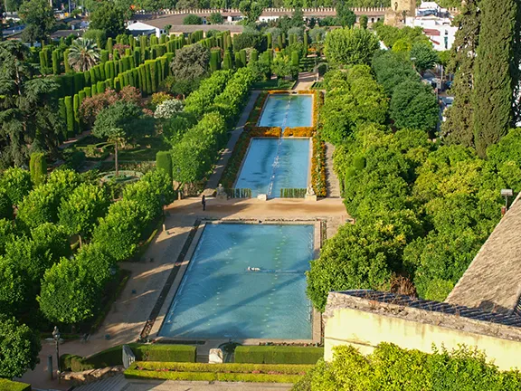 Alcazar Gardens from Tower of Inquisition