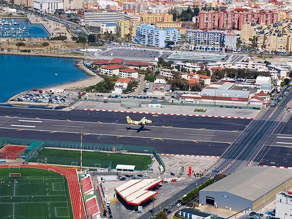 Spanish Airforce EADS CASA C295M  landing at Gibraltar