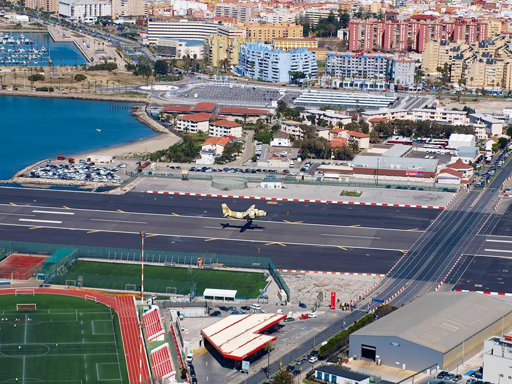 Spanish Airforce EADS CASA C295M  landing at Gibraltar