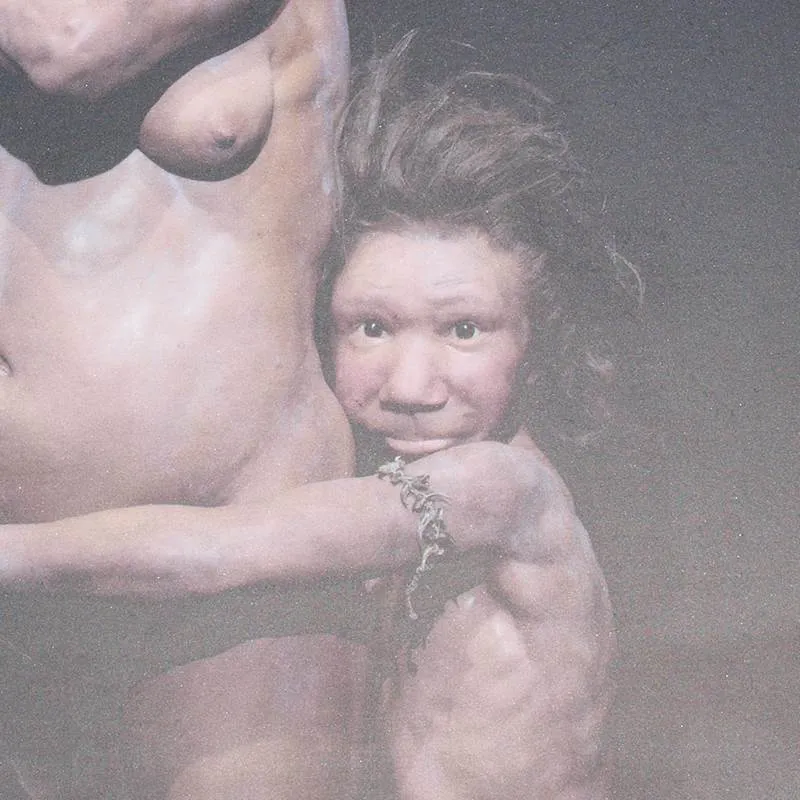 Computer Generated Image of Neanderthal Child