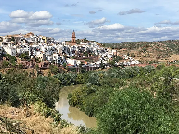 Montoro in a meander of the Guadalquivir Córdoba province in Andalucia