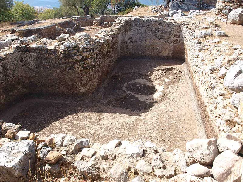 The baths and gymnasium - not yet excavated