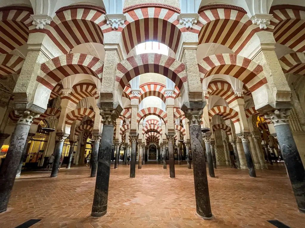 The interior of the Cordoba Mosque-Cathedral