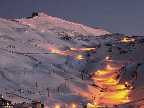 Night skiing