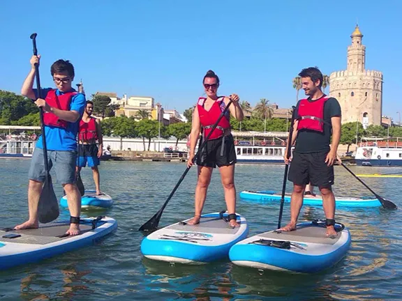 Paddle surf at Seville Seville province in Andalucia