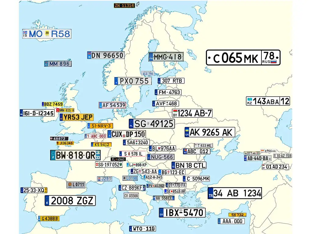 Number Plates of Europe