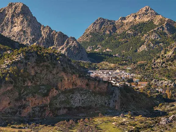 Karstic ridges in Sierra de Grazalema Parque Natural Cadiz province in Andalucia