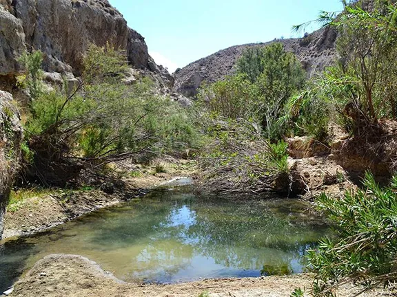 Los Molinos in the Rio Aguas - Karst en Yesos de Sorbas Paraje Natural