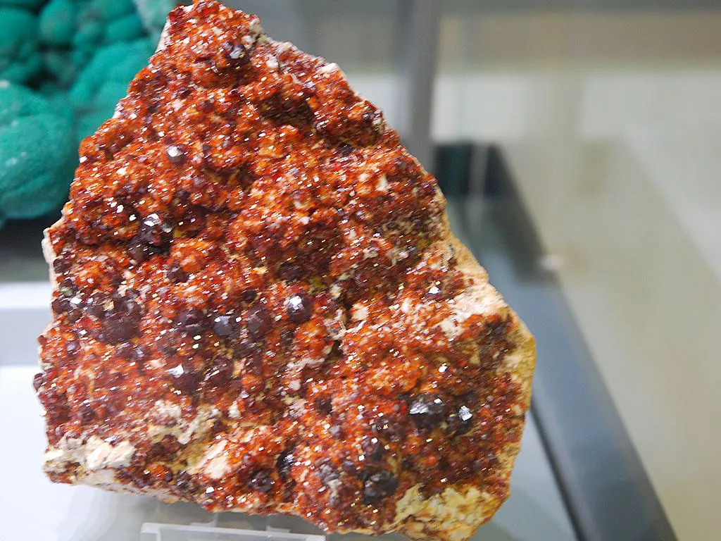 Garnets in granite