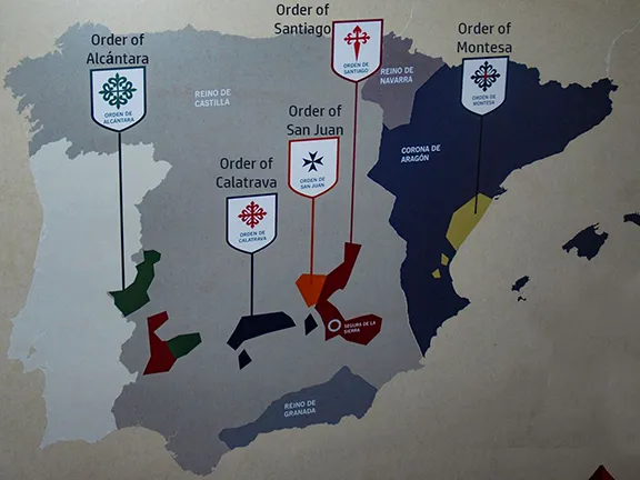 Land held by the Orders in Spain