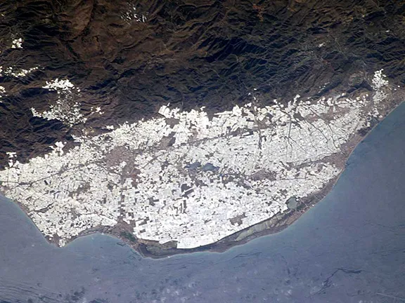 Campo de Delias from space
