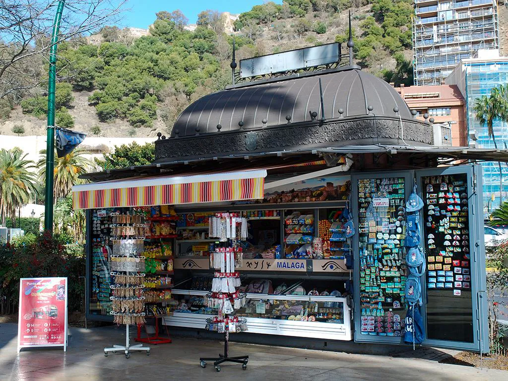 Old kiosk on Malaga port