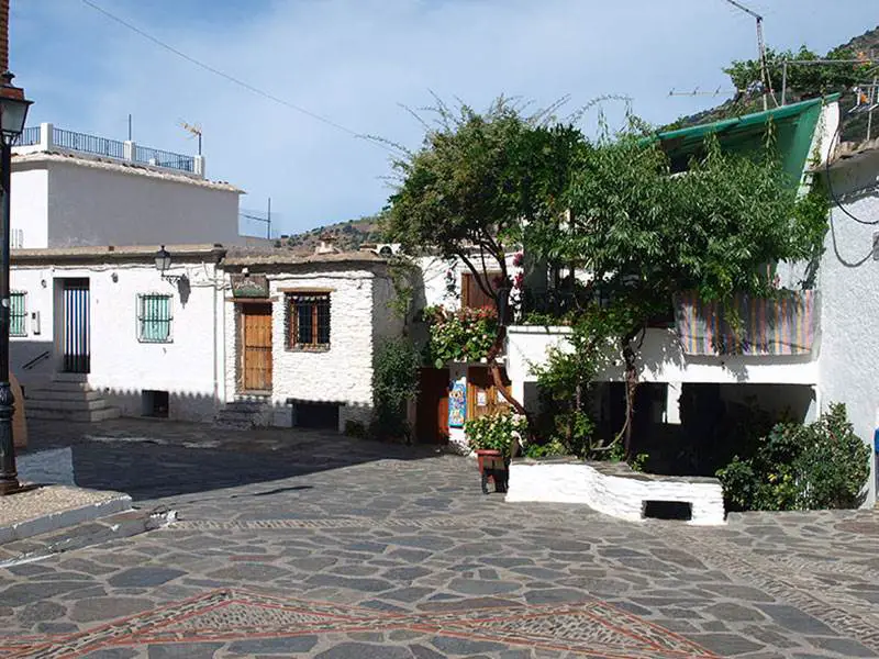 The square in Pampaneiro Granada province in Andalucia