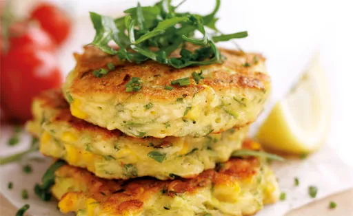 Courgette fritters with Tarragon aïoli mayonnaise